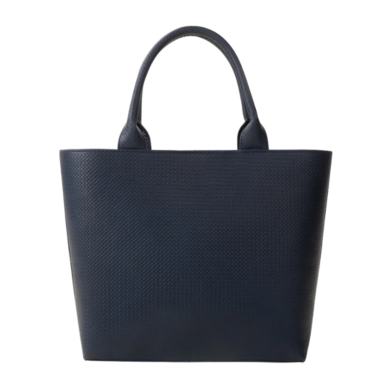 Navy Tote Bag with Textured